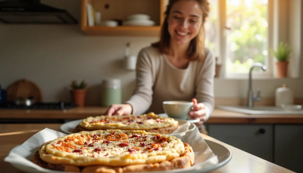 A happy home kitchen with fresh sourdough discard breakfast recipes and morning sunlight.