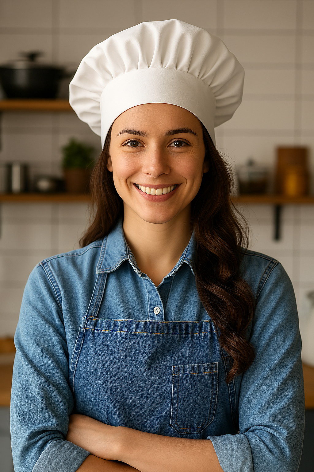 recipes a woman wearing a chef hat