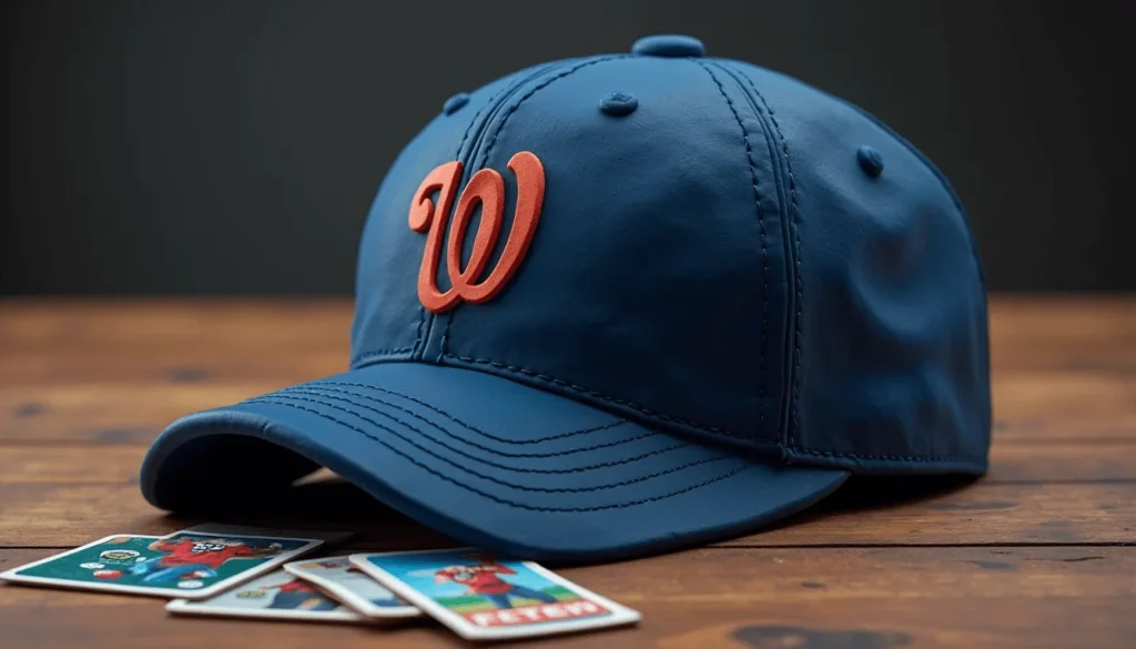 A 3D baseball cap cake with realistic stitching and logo
