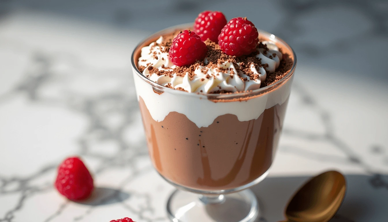 A Stylish Dessert Glass Filled With Layered Chocol (1)