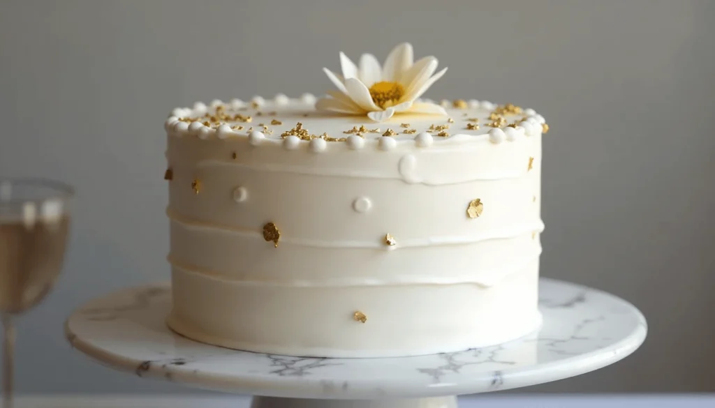 Minimalist birthday cakes for men with gold accents and elegant buttercream finish.
