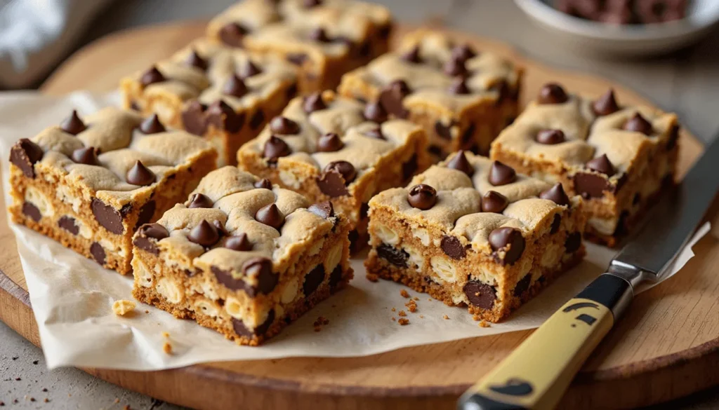 Vegan cookies with Rice Krispies and chocolate chips next to plant-based ingredients