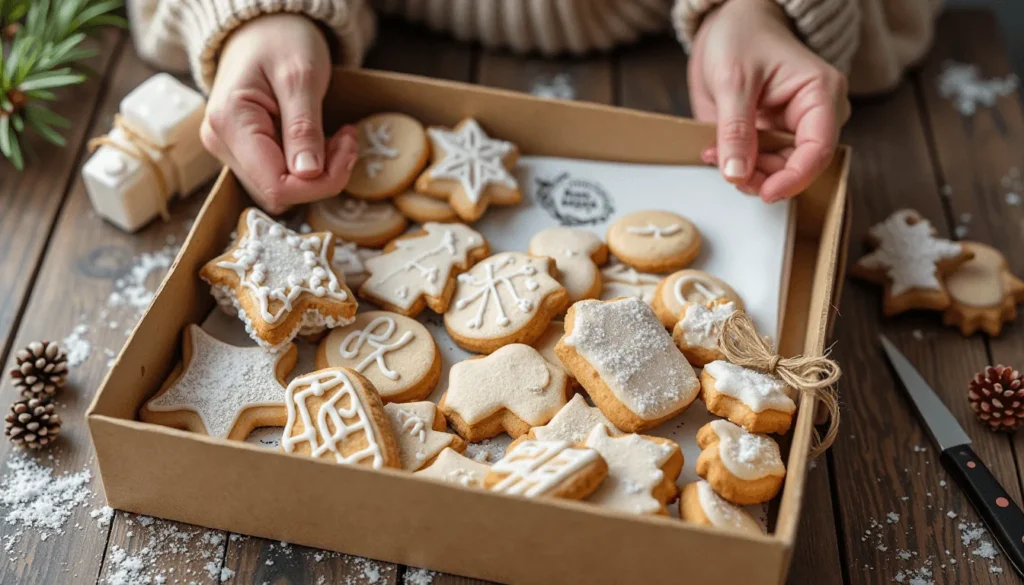 Personalized Christmas cookie decorating kit with custom name cookies from Etsy