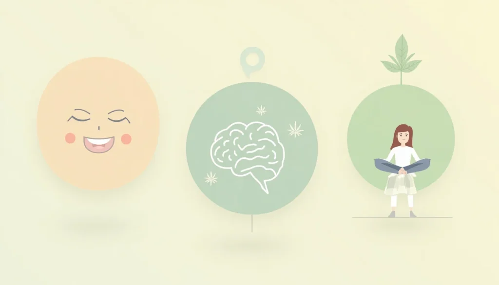 Infographic of Cream Smoothie Strain effects: relaxation, focus, happiness.