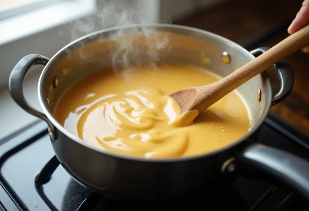 Creamy dulce de leche filling for milhojas cake recipe  