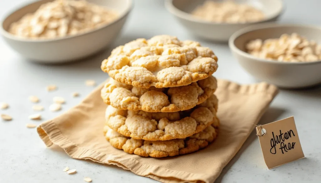 Gluten-free lemon oat cookies with almond flour and oats.